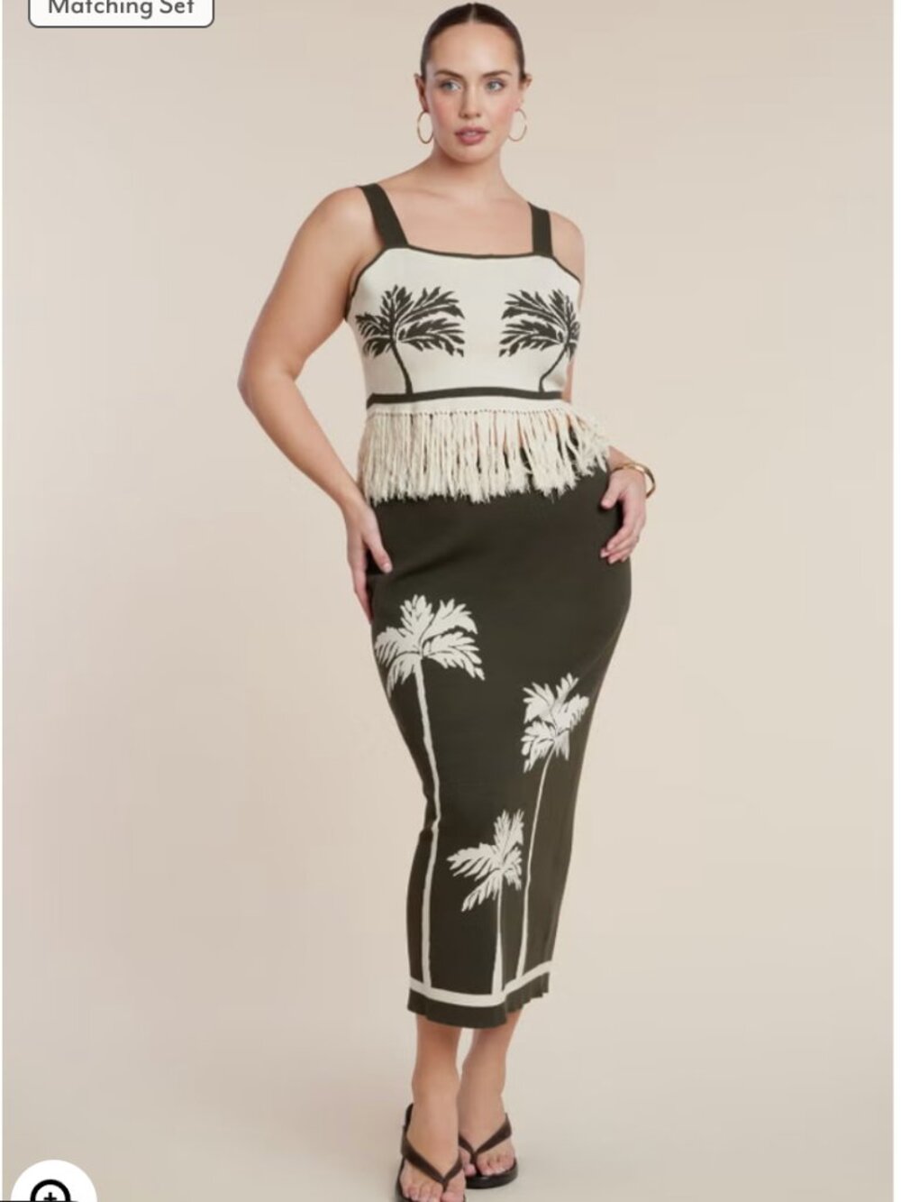 Eloquii 2PC Cropped Top and Skirt Set